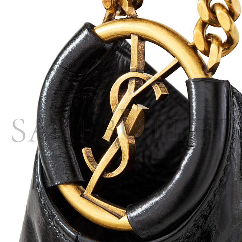 Y51 HORTENSE SMALL HOBO IN SHINY LEATHER 871222AAGOL1000 (24.5*22.5*8.5cm)